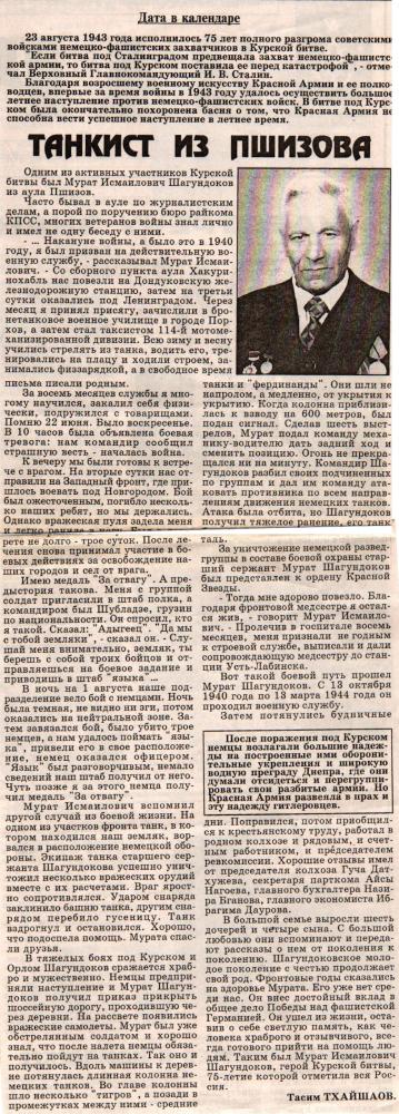 Шагундоков Мурат Исмаилович