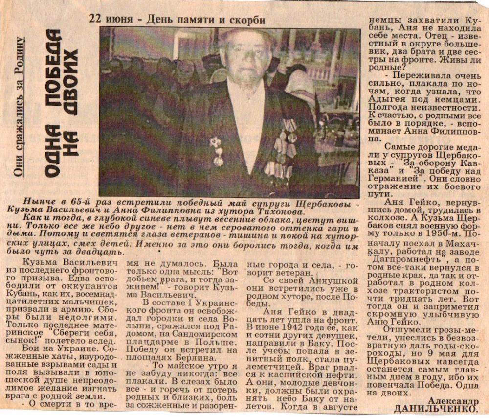 Щербаков Кузьма Васильевич
